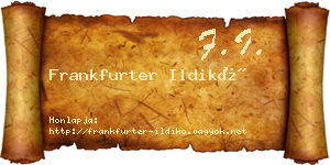 Frankfurter Ildikó névjegykártya