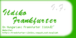 ildiko frankfurter business card